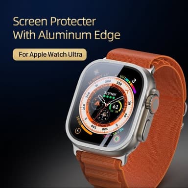 DUX DUCIS Apple Watch Ultra Skærmbeskytter Aluminium Hærdet glas Sølv