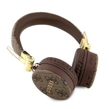 Guess Høretelefoner Bluetooth Metal Logo Brun