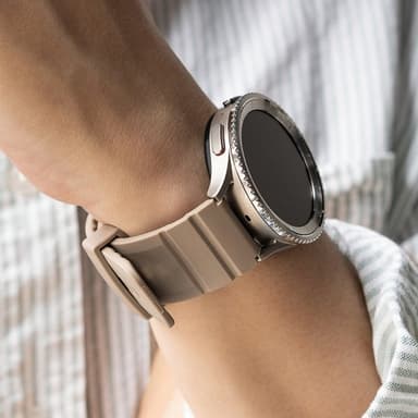 Ringke Samsung Galaxy Watch 20mm Armbånd Rubber One Bold Band Gray Sand