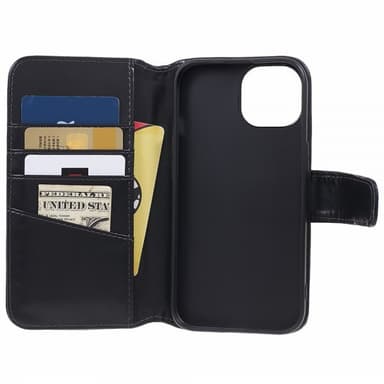 Nordic Covers iPhone 12 Mini Etui Essential Leather Kortholder Raven Black