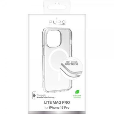 Puro iPhone 15 Pro Cover LITE MAG PRO Transparent Klar