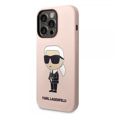Karl Lagerfeld iPhone 15 Pro Cover Ikonik NFT Lyserød