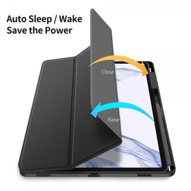 DUX DUCIS Samsung Galaxy Tab S9 Plus SM-X810 SM-X816 Etui TOBY Series Sort