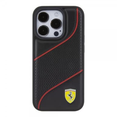 Ferrari iPhone 15 Pro Cover Perforeret Sort