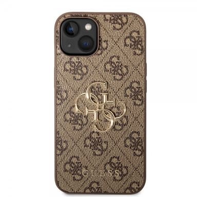 Guess iPhone 15 Cover 4G Logo Brun