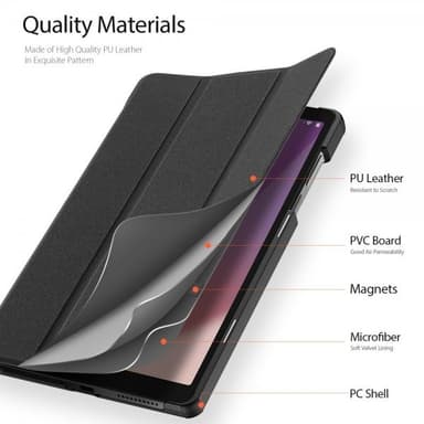 DUX DUCIS Lenovo Tab M8 (4th gen) TB300 Etui Domo Series Sort