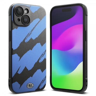 Ringke iPhone 15 Cover Onyx Design Blue Brush