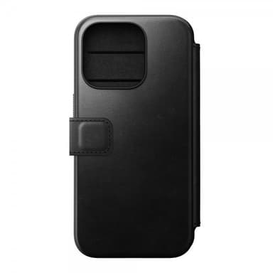 NOMAD iPhone 15 Pro Etui Modern Leather Folio Horween Sort
