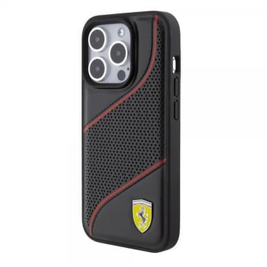 Ferrari iPhone 15 Pro Cover Perforeret Sort