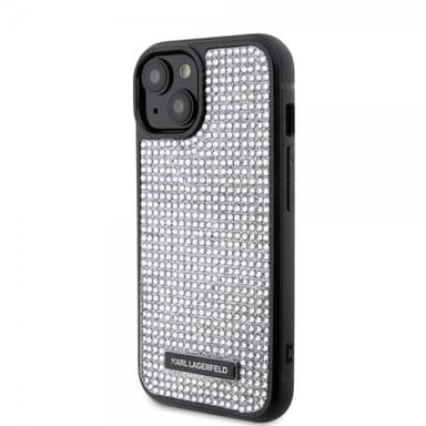 Karl Lagerfeld iPhone 15 Cover Rhinestone Sølv