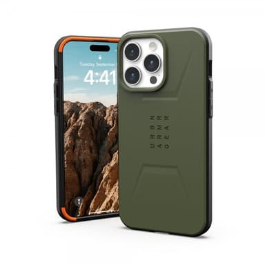 Urban Armor Gear (UAG) iPhone 15 Pro Max Cover Civilian MagSafe Olive Drab
