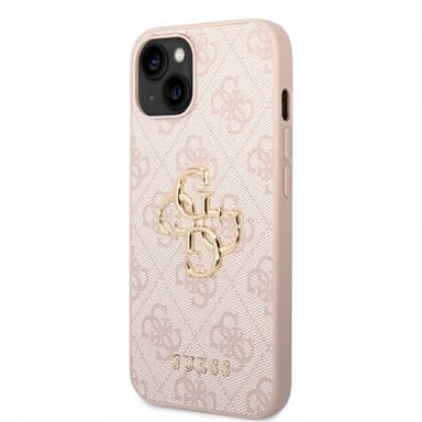 Guess iPhone 15 Cover 4G Logo Lyserød