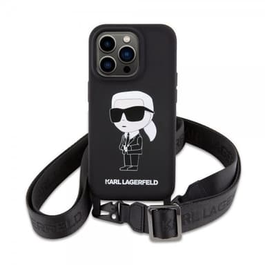 Karl Lagerfeld iPhone 15 Pro Cover Ikonik Crossbody Sort