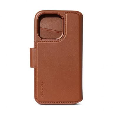Decoded iPhone 15 Plus Etui Leather Detachable Wallet Tan
