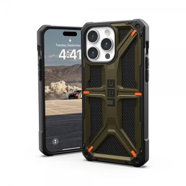 Urban Armor Gear (UAG) iPhone 15 Pro Max Cover Monarch Kevlar Element Green