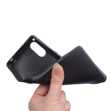 Slim-Fit TPU Telefon Taske Cover til Sony Xperia 5 V - Sort