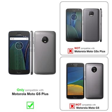 Motorola MOTO G5 PLUS Pungetui Cover Case (Sort)