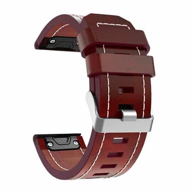 Læder urrem easyfit Garmin Descent Mk2i - Brun