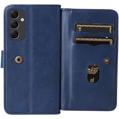 SKALO Samsung A14 10-RUM Flip Cover - Blå