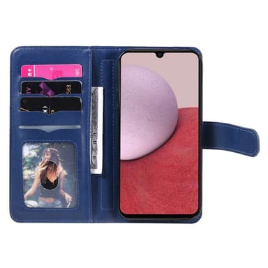 SKALO Samsung A14 10-RUM Flip Cover - Blå
