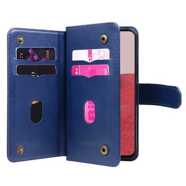 SKALO Samsung A14 10-RUM Flip Cover - Blå