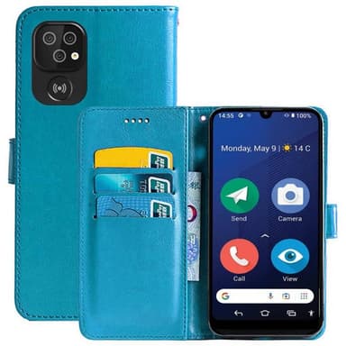 Wallet cover 3-kort Doro 8210 - Lyseblå