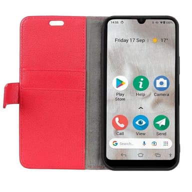 Wallet cover 2-kort Doro 8100 - Rød