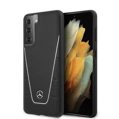 Mercedes Benz Samsung Galaxy S21 Cover Logo Perforeret Dynamic Sort