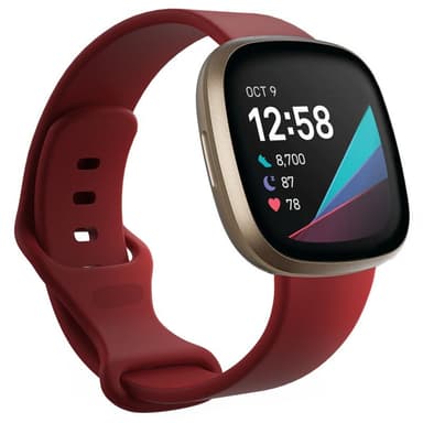 Sport Armbånd til Fitbit Sense - Mørkerød