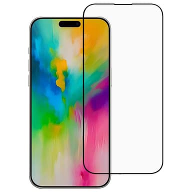SKALO iPhone 16 Pro FULL-FIT Hærdet Glas Skærmbeskyttelse - Sort