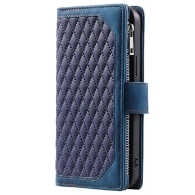 SKALO Motorola Moto E14 4G Big Wallet Quilted Flip Cover - Blå