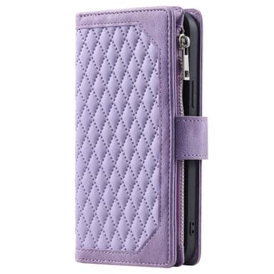 SKALO Motorola Moto E14 4G Big Wallet Quilted Flip Cover - Lilla