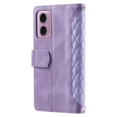 SKALO Motorola Moto E14 4G Big Wallet Quilted Flip Cover - Lilla