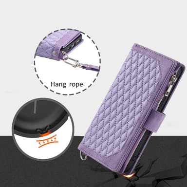 SKALO Motorola Moto E14 4G Big Wallet Quilted Flip Cover - Lilla