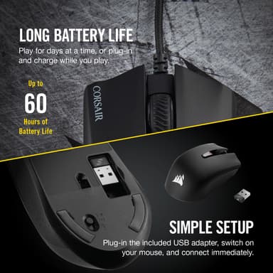 Corsair Harpoon RGB trådløs gamingmus (sort)