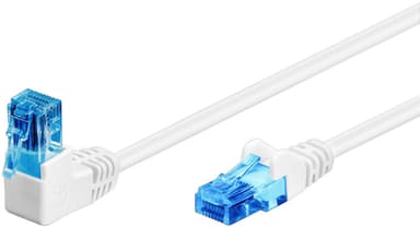 Goobay Netværkskabel CAT 6A vinklet 1x 90°, U/UTP, hvid