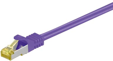Goobay RJ45 netværkskabel S/FTP (PiMF), 500 MHz, med CAT 7 råkabel, violet, 5 m