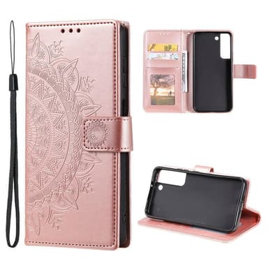 SKALO Samsung S22+ Mandala Flip Cover - Rosa guld - Rosa guld