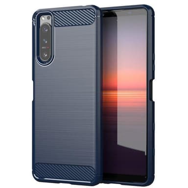 SKALO Sony Xperia 5 III Armor Carbon Stødsikker TPU-cover - Blå