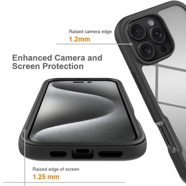 SKALO iPhone 16 Pro Max Stødsikker Clear Hybrid Cover - Lilla