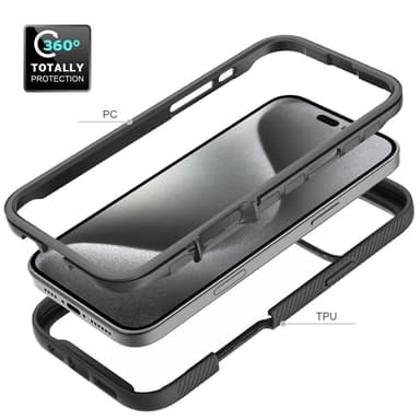 SKALO iPhone 16 Pro Max Stødsikker Clear Hybrid Cover - Lilla
