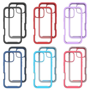 SKALO iPhone 16 Pro Max Stødsikker Clear Hybrid Cover - Lilla