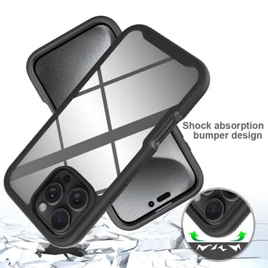 SKALO iPhone 16 Pro Max Stødsikker Clear Hybrid Cover - Lilla
