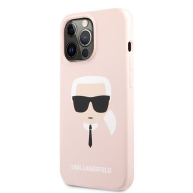 Karl Lagerfeld iPhone 13 Pro Cover Liquid Silicone Ljusrosa