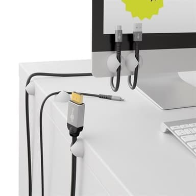 Goobay Kabelholder Hvid 5-pak