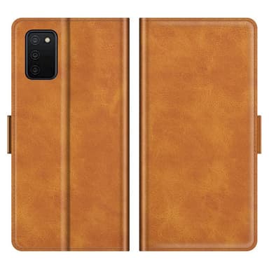 SKALO Samsung A02s / A03s Premium Wallet Flip Cover - Lys brun