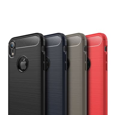 SKALO iPhone XR Armor Carbon Stødsikker TPU-cover - Blå