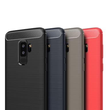SKALO Samsung S9 Plus Armor Carbon Stødsikker TPU-cover - Rød