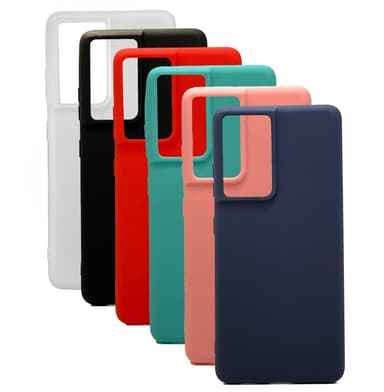 SKALO Samsung S21 Ultra Ultratynd TPU-skal - Pink