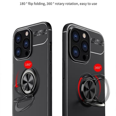 iPhone 13 Pro Max Fingerring Kickstand Hybrid Taske - Blå